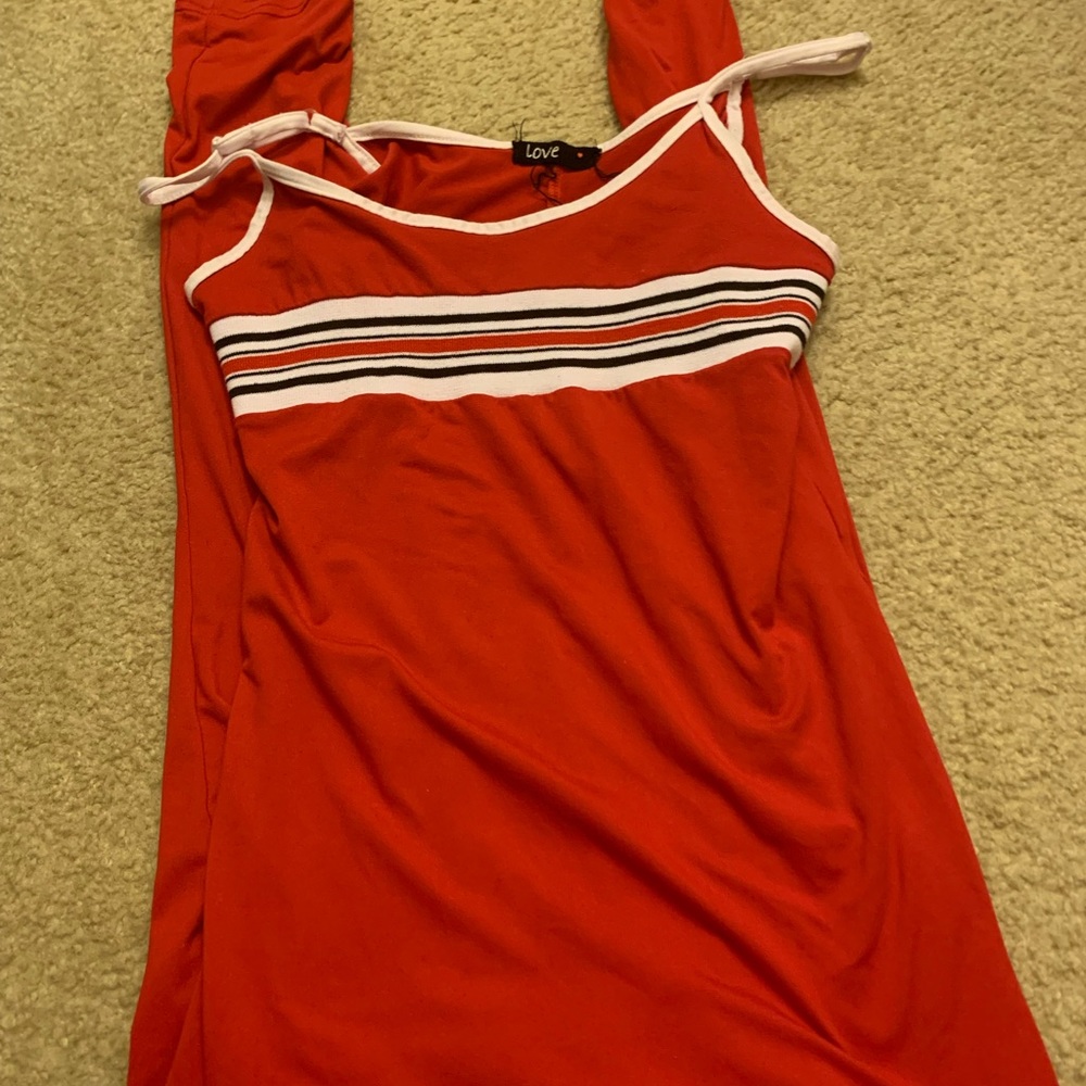 1 red jumpsuit